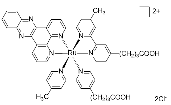 双(4-甲基-4&#039;-羧丙基-2,2&#039;-联吡啶)(联吡啶[3,2-a:2&#039;,3&#039;-c]吩嗪)二氯化钌