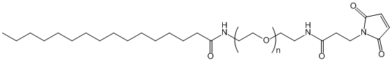 软脂酸-聚乙二醇-马来酰亚胺Palmitic acid-PEG-Mal