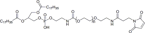 二硬脂酰基磷脂酰乙醇胺-聚乙二醇-马来酰亚胺DSPE-PEG-Mal
