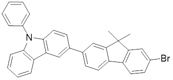 3-(7-溴-9,9-二甲基-9H-芴-2-基)-9-苯基-9H-咔唑cas:1186644-43-8