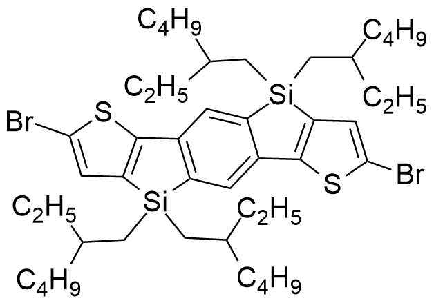 2,7-二溴苯并[1,2-b:4,5-b]双(4,4&#039;-二乙基己基-4H-硅氧烷[3,2-b]噻吩)cas:1217503-11-1