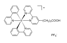 双(2-苯基吡啶-C2,N)(4-羧基丙基-2,2-联吡啶)铱(III)六氟磷酸盐cas: