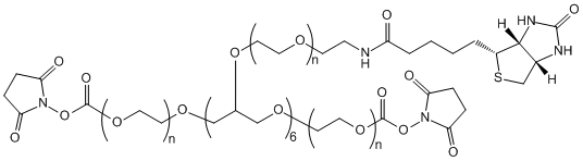 8-ArmPEG-(2ARM-NHS,6ARM-Biotin)