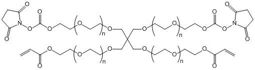 四臂聚乙二醇-(2臂丙烯酸酯-2臂活性酯)4-ArmPEG-(2AC-2NHS)