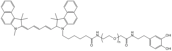 花青素Cy5.5-聚乙二醇-多巴胺Cy5.5-PEG-DA
