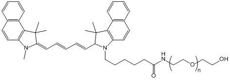 花青素Cy5.5-聚乙二醇-羧基Cy5.5-PEG-OH
