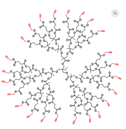 Bis-MPA Acetylene Dendrimer, G3, TMP Core 三羟甲基丙烷核的二羟甲基丙酸乙炔修饰的3代树枝状聚合物