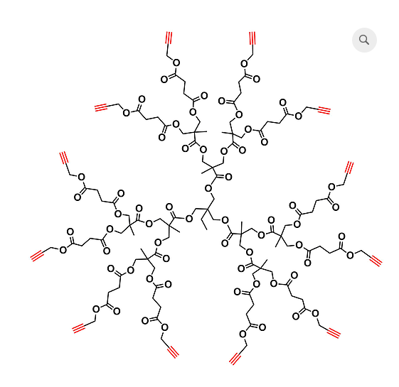 Bis-MPA Acetylene Dendrimer, G2, TMP Core 三羟甲基丙烷核的二羟甲基丙酸乙炔修饰的2代树枝状聚合物