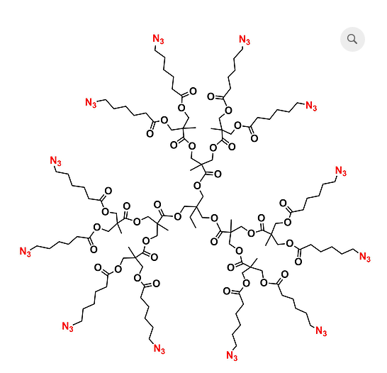 Bis-MPA Azide Dendrimer, G2, TMP Core 三羟甲基丙烷核的二羟甲基丙酸叠氮修饰的2代树枝状聚合物
