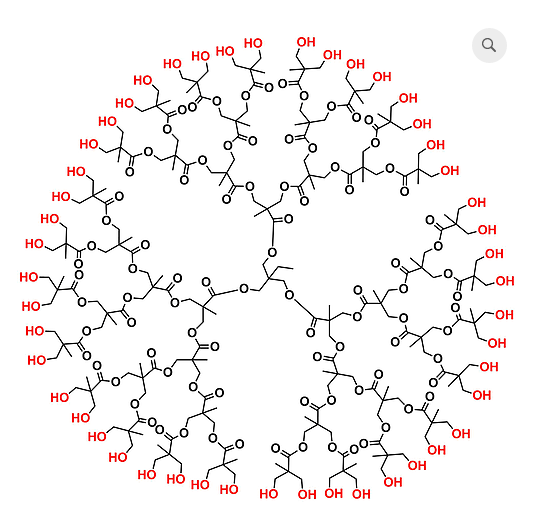 Bis-MPA Hydroxyl Dendrimer, G4, TMP Core 三羟甲基丙烷核心的二羟甲基丙酸羟基修饰的第四代树枝状聚合物