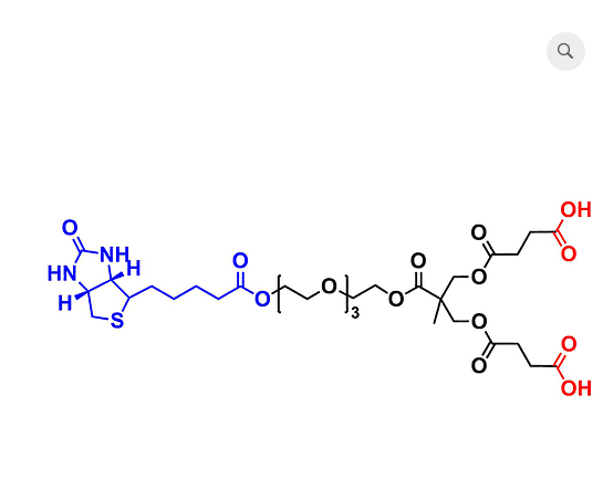 bis-MPA Carboxyl Dendron, Biotin Core, G1 生物素核的二羟甲基丙酸羧基修饰的一代超支化大分子