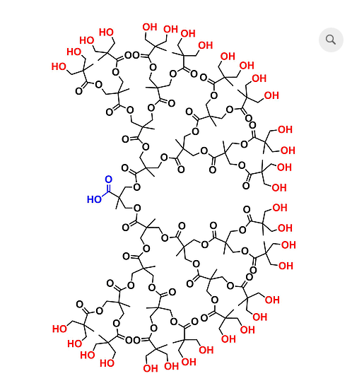 bis-MPA Hydroxyl Dendron, Carboxyl Core, G5 羧基核的二羟甲基丙酸羟基修饰的五代超支化大分子