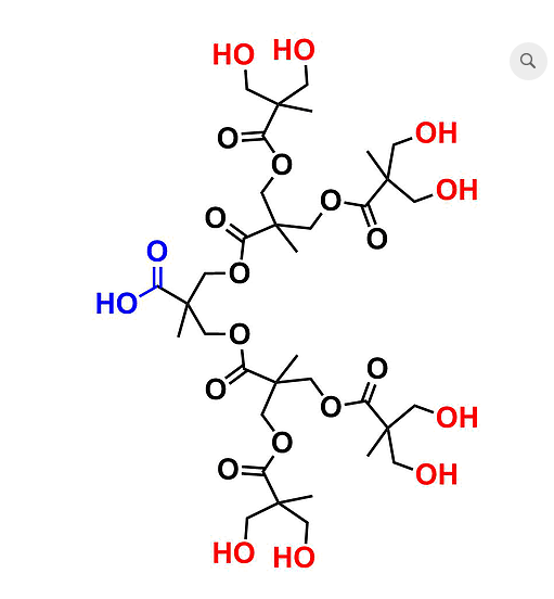 bis-MPA Hydroxyl Dendron, Carboxyl Core, G3 羧基核的二羟甲基丙酸羟基修饰的三代超支化大分子
