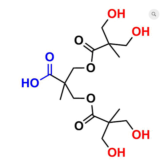 bis-MPA Hydroxyl Dendron, Carboxyl Core, G2 羧基核的二羟甲基丙酸羟基修饰的二代超支化大分子