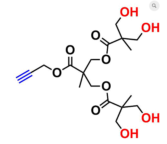 bis-MPA Hydroxyl Dendron, Acetylene Core, G2 乙炔核的二羟甲基丙酸羟基修饰的二代超支化大分子