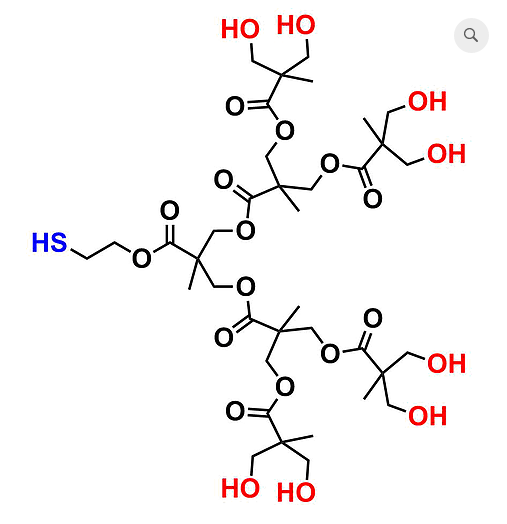 bis-MPA Hydroxyl Dendron, Thiol Core, G3 硫醇核的二羟甲基丙酸羟基修饰的三代超支化大分子