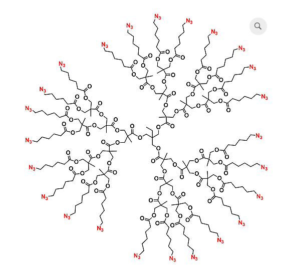 Bis-MPA Azide Dendrimer, G3, TMP Core 三羟甲基丙烷核的二羟甲基丙酸叠氮修饰的三代树枝状聚合物