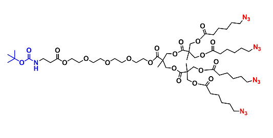 bis-MPA Azide Dendron, NH-BOC Core, G2 叔丁氧羰基核的二羟甲基丙酸叠氮修饰的二代超支化大分子