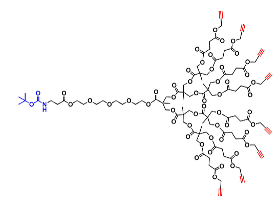 bis-MPA Acetylene Dendron, NH-BOC Core, G3 叔丁氧羰基核的二羟甲基丙酸乙炔修饰的三代超支化大分子