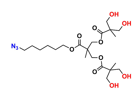 bis-MPA Hydroxyl Dendron, Azide Core, G2 叠氮化物核的二羟甲基丙酸羟基修饰的二代超支化大分子