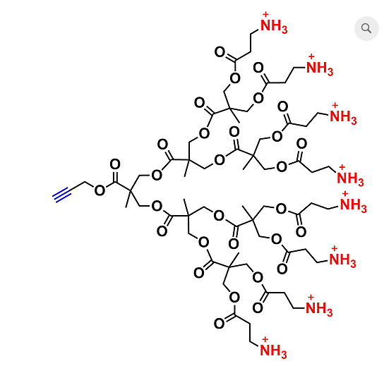 bis-MPA Ammonium Dendron, Acetylene Core, G3 乙炔核的二羟甲基丙酸氨基修饰的三代超支化大分子