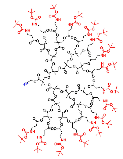 bis-MPA NHBoc Dendron, Acetylene Core, G4 乙炔核的二羟甲基丙酸叔丁氧羰基修饰的四代超支化大分子