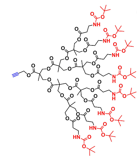 bis-MPA NHBoc Dendron, Acetylene Core, G3 乙炔核的二羟甲基丙酸叔丁氧羰基修饰的三代超支化大分子