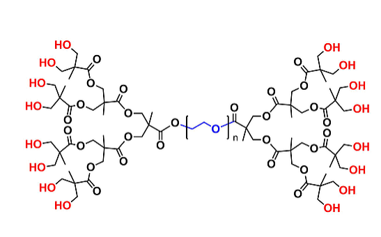 bis-MPA Dendronised PEG 10k, Hydroxyl Functional, G3 聚乙二醇10k核的二羟甲基丙酸羟基修饰的三代树状聚合物交联产品