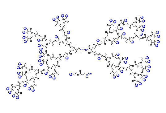 Hyperbrched bis-MPA PEG 10k, Carboxyl Functional G5 聚乙二醇10k核的二羟甲基丙酸羧基修饰的五代超支化聚合物