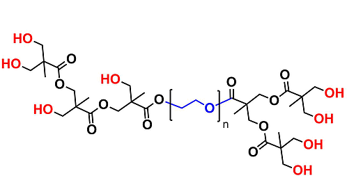 Hyperbrched bis-MPA PEG 20k, Hydroxyl Functional, G2 聚乙二醇20k核的二羟甲基丙酸羟基修饰的二代超支化聚合物