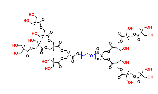 Hyperbrched bis-MPA PEG 10k, Hydroxyl Functional, G3 聚乙二醇10k核的二羟甲基丙酸羟基修饰的三代超支化聚合物