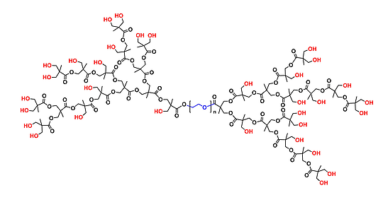Hyperbrched bis-MPA PEG 6k, Hydroxyl Functional, G4 聚乙二醇6k核的二羟甲基丙酸羟基修饰的四代超支化聚合物