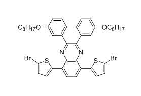 5,8-双(5-溴噻吩-2-基)-2,3-双(3-(辛基氧基)苯基)喹噁啉cas:1100761-34-9