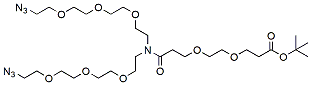 N-(t-butyl ester-PEG2)-N-bis(PEG3-azide) CAS:2353409-46-6