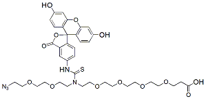 N-(Azido-PEG2)-N-Fluorescein-PEG4-acid CAS:2086689-06-5