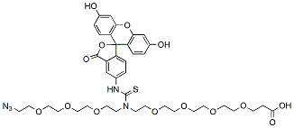 N-(Azido-PEG3)-N-Fluorescein-PEG4-acid CAS:2100306-72-5