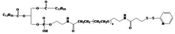 DSPE-PEG2000-SPDP 二硬脂酰磷脂酰乙醇胺-聚乙二醇2000-3-(2-吡啶二巯基)丙酸N-羟基琥珀酰亚胺酯