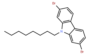 2,7-二溴-9-辛基咔唑cas:726169-75-1
