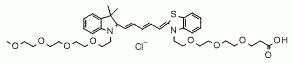 N-(m-PEG4)-3,3-Dimethyl-3H-indole-N'-(acid-PEG3)-Benzothiazole Cy5 CAS:2107273-86-7