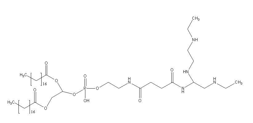 DSPE-PEI ,MW:1200Da(支链) 二硬脂酰基磷脂酰乙醇胺- 聚乙烯亚胺