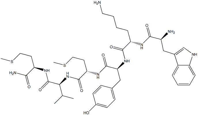 色氨酰-赖氨酰-酪氨酰-蛋氨酰-缬氨酰-D-蛋氨酸cas:187986-17-0