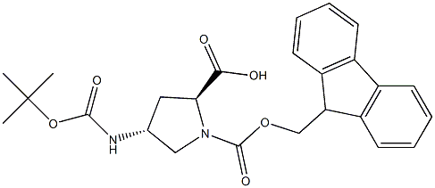 1,2-Pyrrolidinedicarboxylic acid, 4-[[(1,1-dimethylethoxy)carbonyl]amino]-, 1-(9H-fluoren-9-ylmethyl) ester, (2S,4R)-cas:273222-06-3
