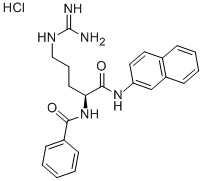 N-[(1S)-4-[(氨基亚胺甲基)氨基]-1-[(2-萘基氨基)羰基]丁基]-苯甲酰胺盐酸盐(1:1)cas:198555-19-0
