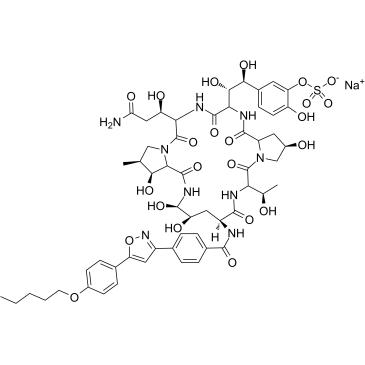 Micafungin sodium (Synonyms: FK 463 (sodium))，CAS208538-73-2