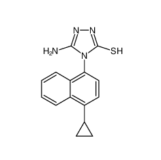 5-氨基-4-(4-环丙基-1-萘)-2,4-二氢-3H-1,2,4-噻唑-3-硫酮cas:878671-96-6