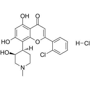 夫拉平度盐酸盐;Flavopiridol Hydrochloride;Alvocidib Hydrochloride;L86-8275 Hydrochloride;HMR-1275 Hydrochloride),CAS:	131740-09-5