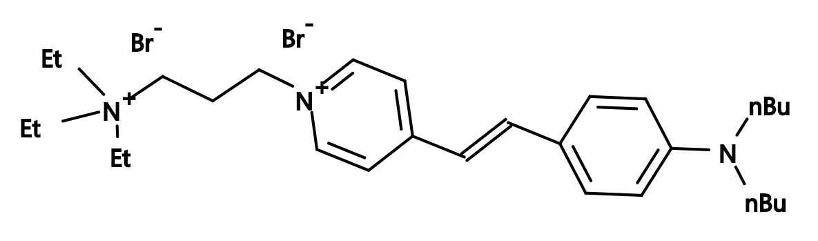 MM 1-43|CAS149838-22-2|N-(3-三乙基丙基铵)-4-(4-（二丁基氨基)苯乙烯)吡啶二溴化物