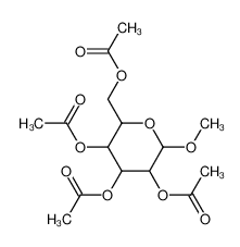 2,3,4,6-四-o-乙酰基-alpha-d-吡喃葡萄糖苷甲酯 [(2R,3R,4S,5R,6S)-3,4,5-triacetyloxy-6-methoxyox-2-yl]methyl acetate  cas:604-70-6
