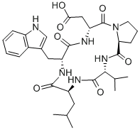 环(D-ALPHA-天冬氨酰-L-脯氨酰-D-缬氨酰-L-亮氨酰-D-色氨酰) cas:136553-81-6