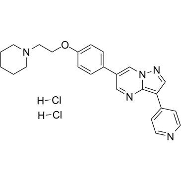 Dorsomorphin dihydrochloride, BML-275 dihydrochloride,Compound C dihydrochloride,CAS1219168-18-9